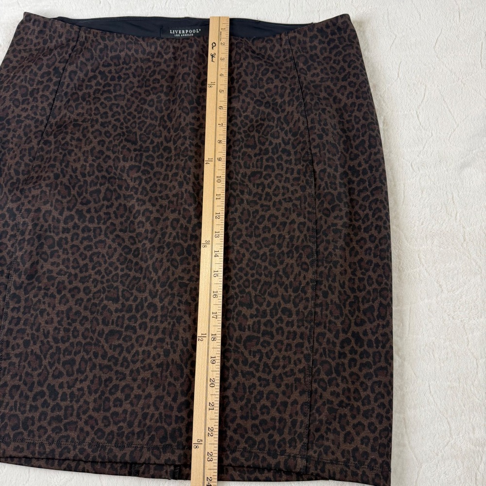 Liverpool Women 20W Cheetah Brown Animal Print Stretch Pencil Skirt LY6023Z17 - Picture 9 of 9
